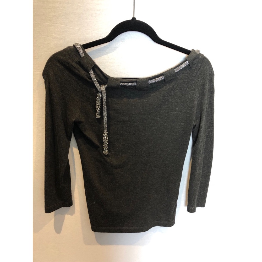 Grey Off The Shoulder Sweater